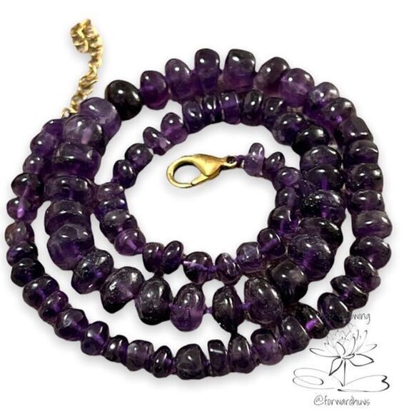 Natural Polished Amethyst - Graduated - Hand Tied - Picture 6 of 8